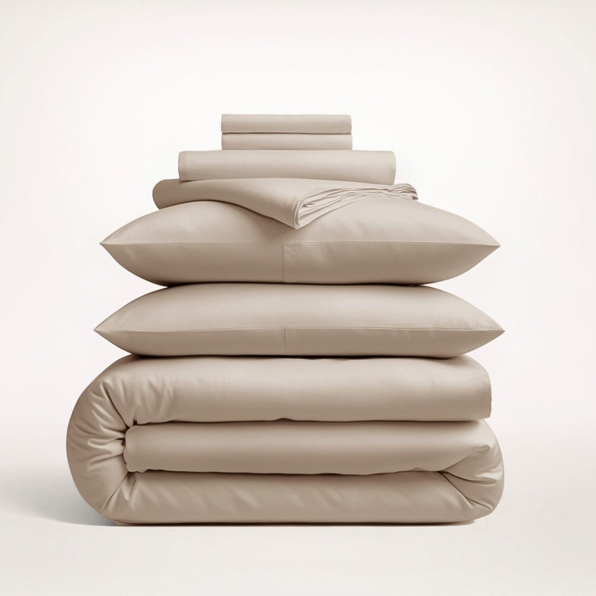 Cotton Duvet Cover Set with Pillowcases King Size and Queen Sateen Finish Bedding White - Image 6