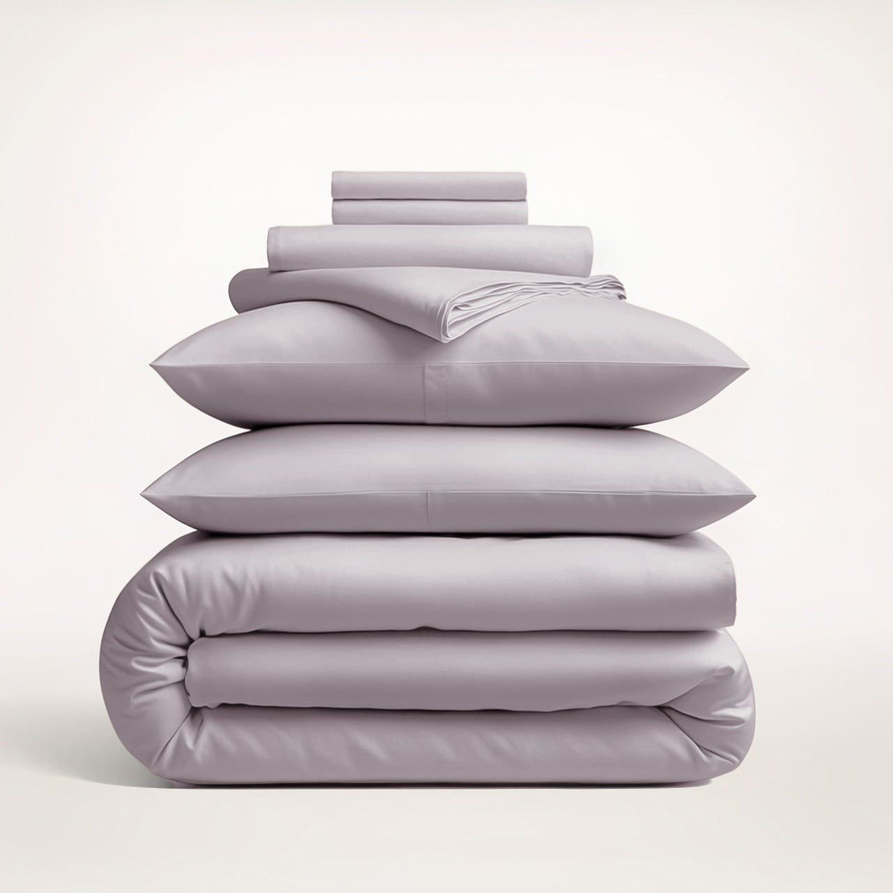 Cotton Duvet Cover Set with Pillowcases King Size and Queen Sateen Finish Bedding White - Image 8