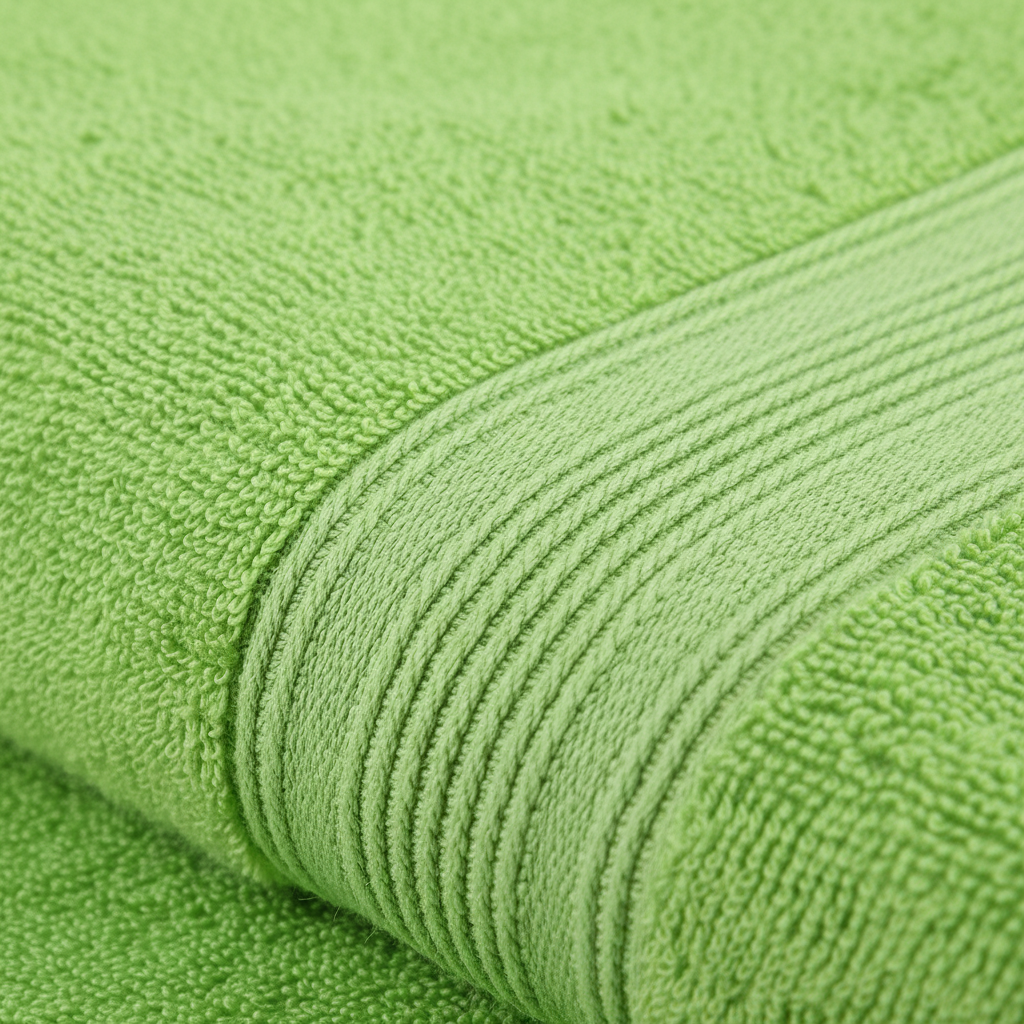 Cotton Towel Set for Bathroom with 10 Piece Bath Soft Absorbent Terry Cloth and Ribbed Border - Image 3