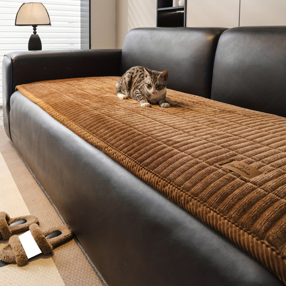 Couch Seat Cover Sofa Cushion Quilted Padded Plush Protector Stain Resistant - Image 2