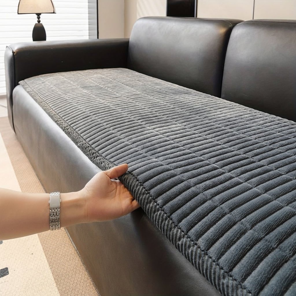 Couch Seat Cover Sofa Cushion Quilted Padded Plush Protector Stain Resistant - Image 3