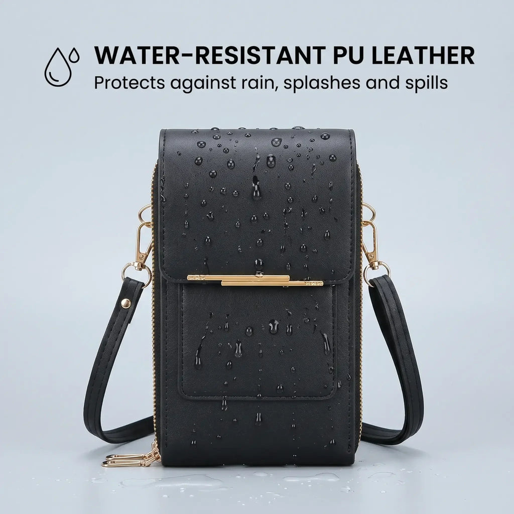 Crossbody Phone Bag with Waterproof Touchscreen Window and RFID Blocking - Image 4
