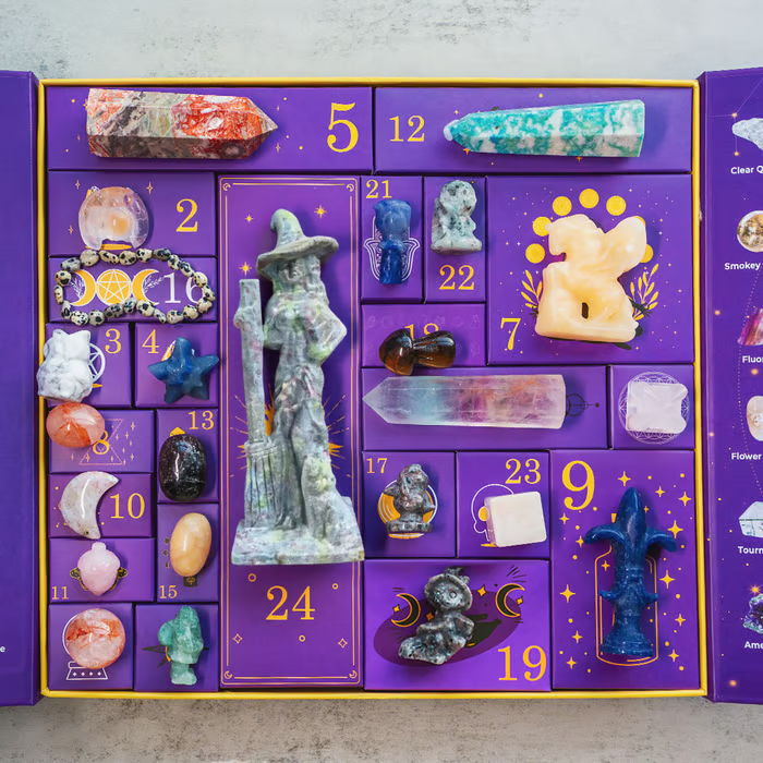 Crystal Advent Calendar with Gemstones and Beauty Products for Holiday Countdown - Image 2