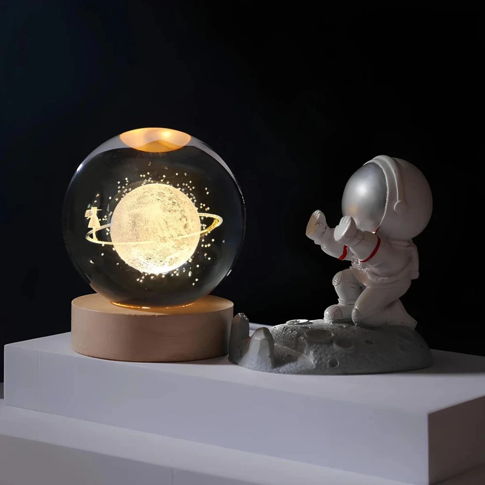 Crystal Lamp Ball Night Light 3D Laser Engraved Glass Wooden Base USB LED Decorative - Image 10