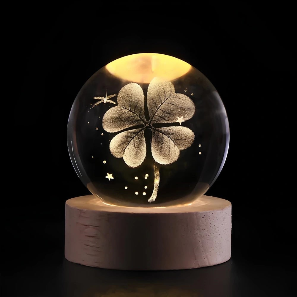 Crystal Lamp Ball Night Light 3D Laser Engraved Glass Wooden Base USB LED Decorative - Image 16
