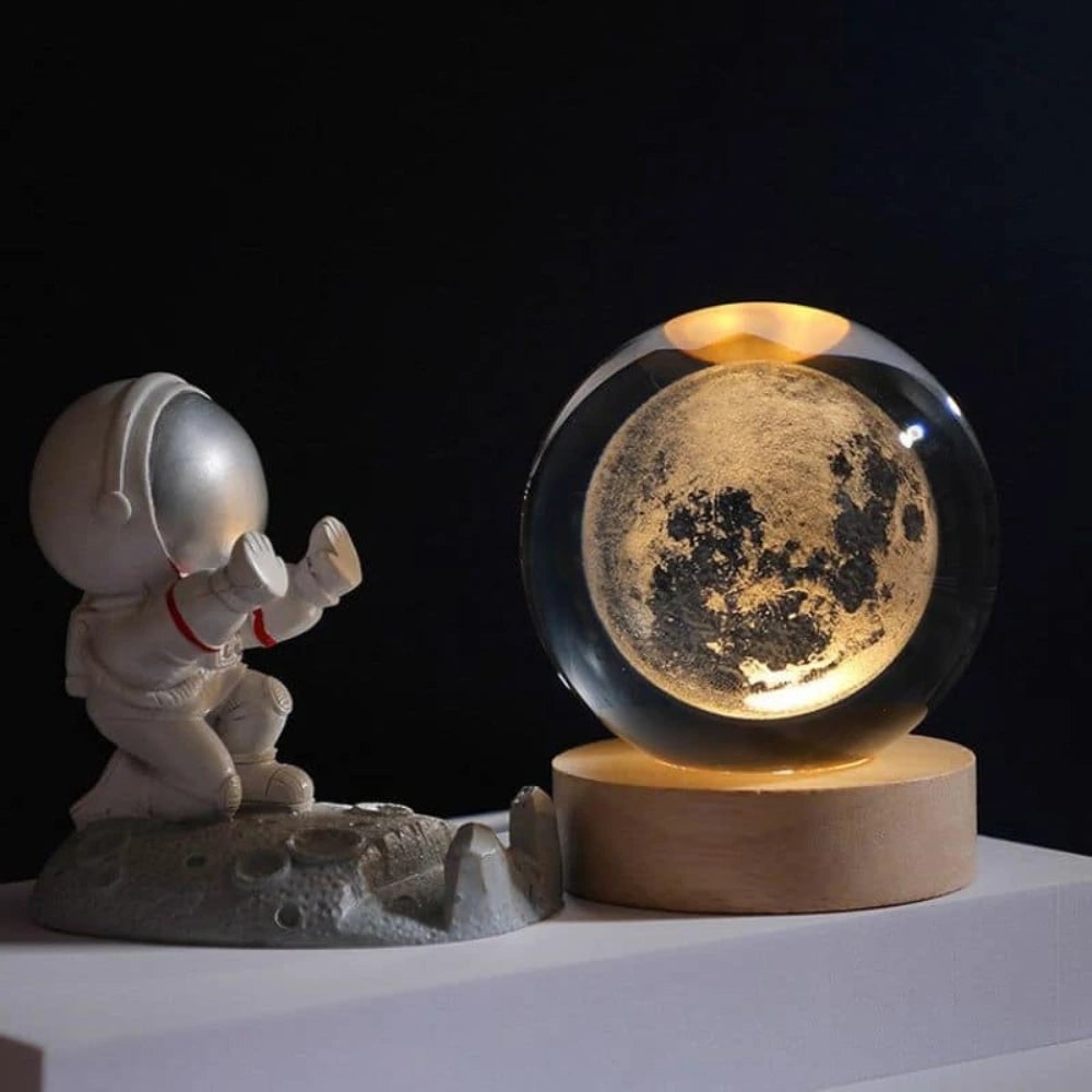 Crystal Lamp Ball Night Light 3D Laser Engraved Glass Wooden Base USB LED Decorative - Image 4
