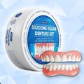 Dental Flipper Front Tooth Temporary Snap on Dentures with Silicone Reline Kit and Moldable Strips - Image 1