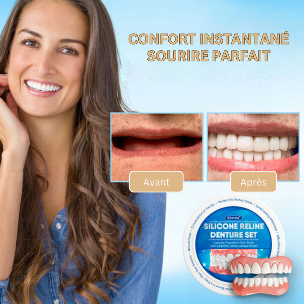 Dental Flipper Front Tooth Temporary Snap on Dentures with Silicone Reline Kit and Moldable Strips - Image 12