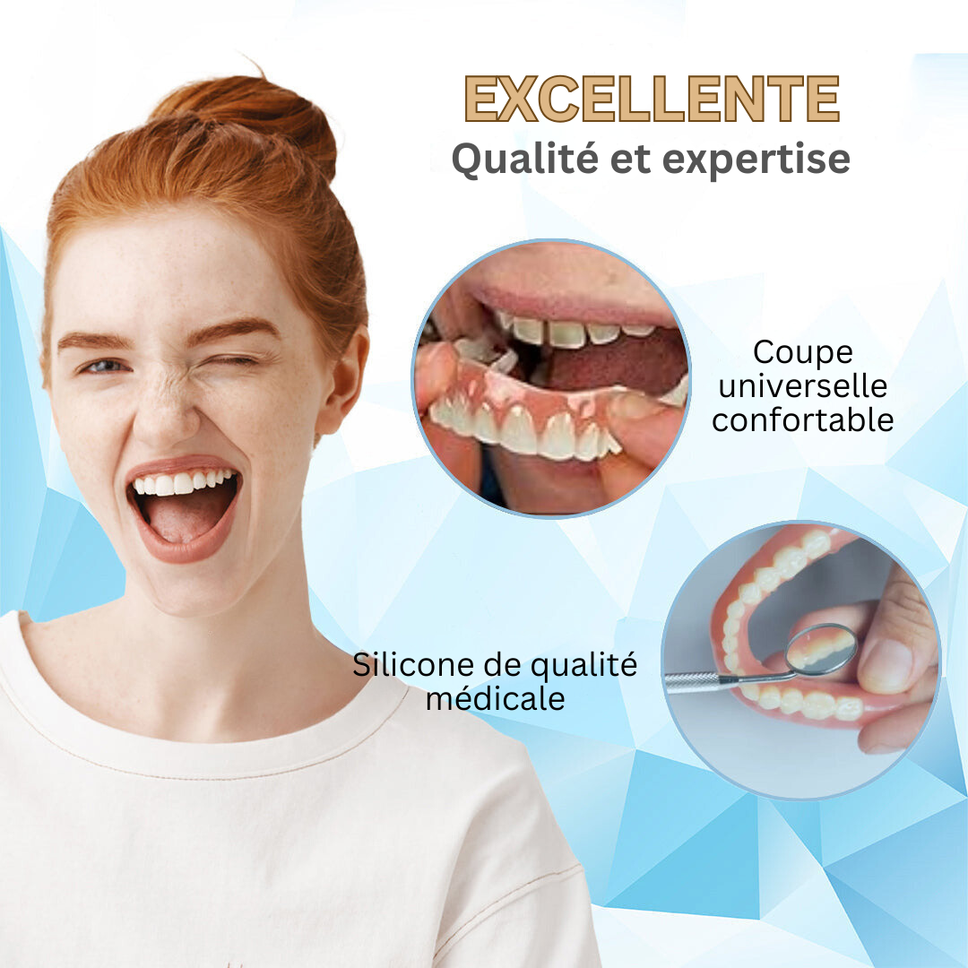 Dental Flipper Front Tooth Temporary Snap on Dentures with Silicone Reline Kit and Moldable Strips - Image 13