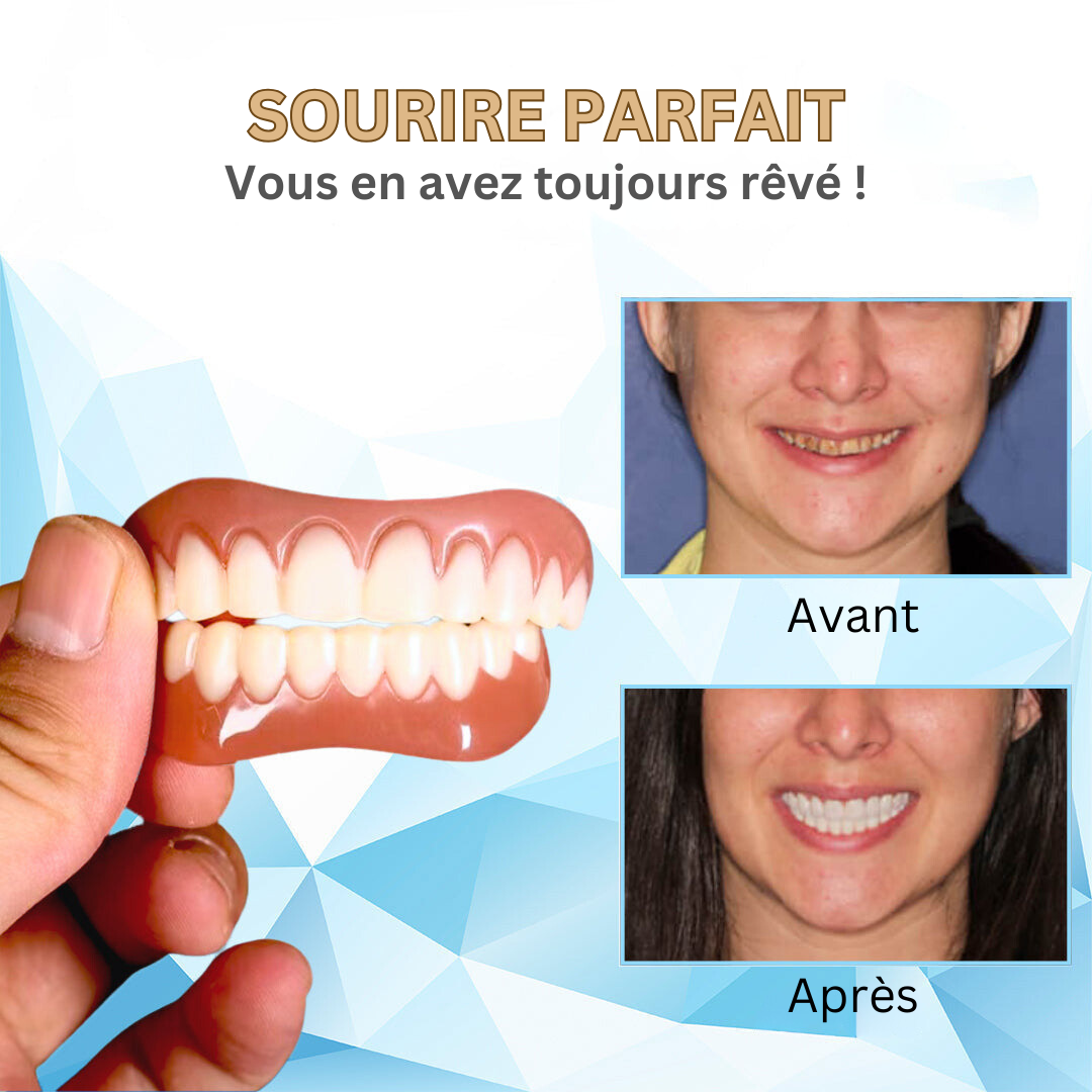 Dental Flipper Front Tooth Temporary Snap on Dentures with Silicone Reline Kit and Moldable Strips - Image 15