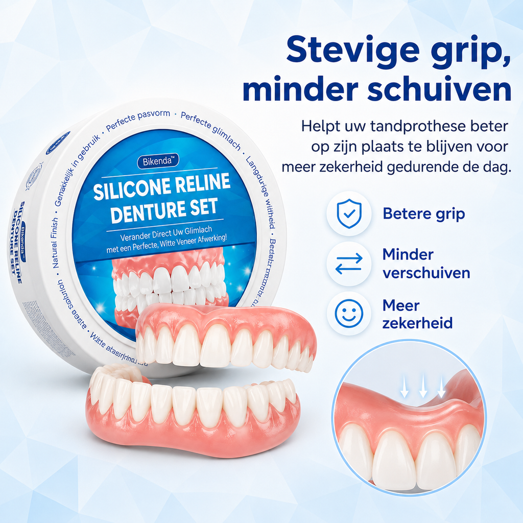 Dental Flipper Front Tooth Temporary Snap on Dentures with Silicone Reline Kit and Moldable Strips - Image 3