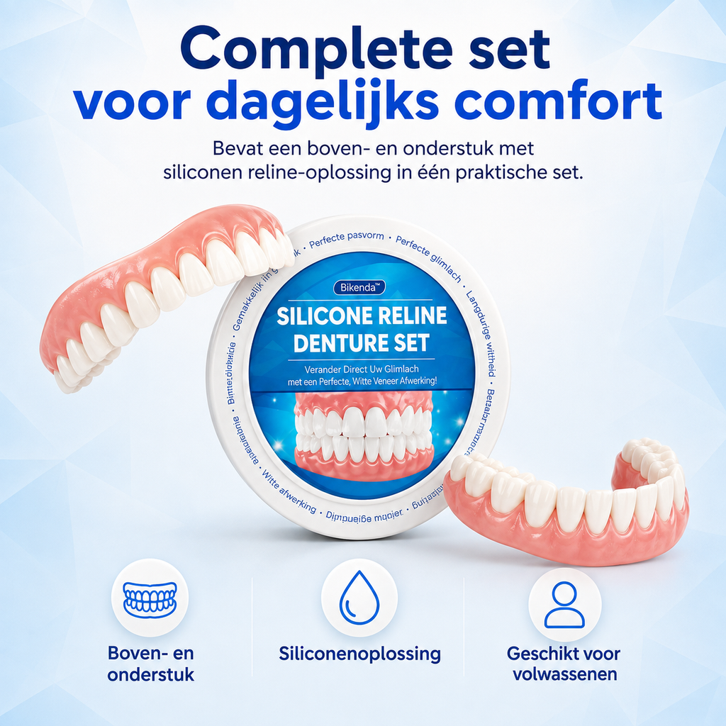Dental Flipper Front Tooth Temporary Snap on Dentures with Silicone Reline Kit and Moldable Strips - Image 4