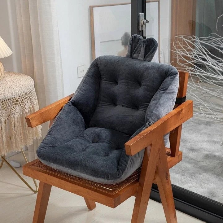 Desk Chair Seat Cushion with Pressure Relief Ergonomic Plush Tufted Design and Integrated Backrest - Image 6