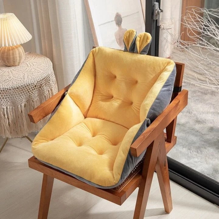 Desk Chair Seat Cushion with Pressure Relief Ergonomic Plush Tufted Design and Integrated Backrest - Image 7
