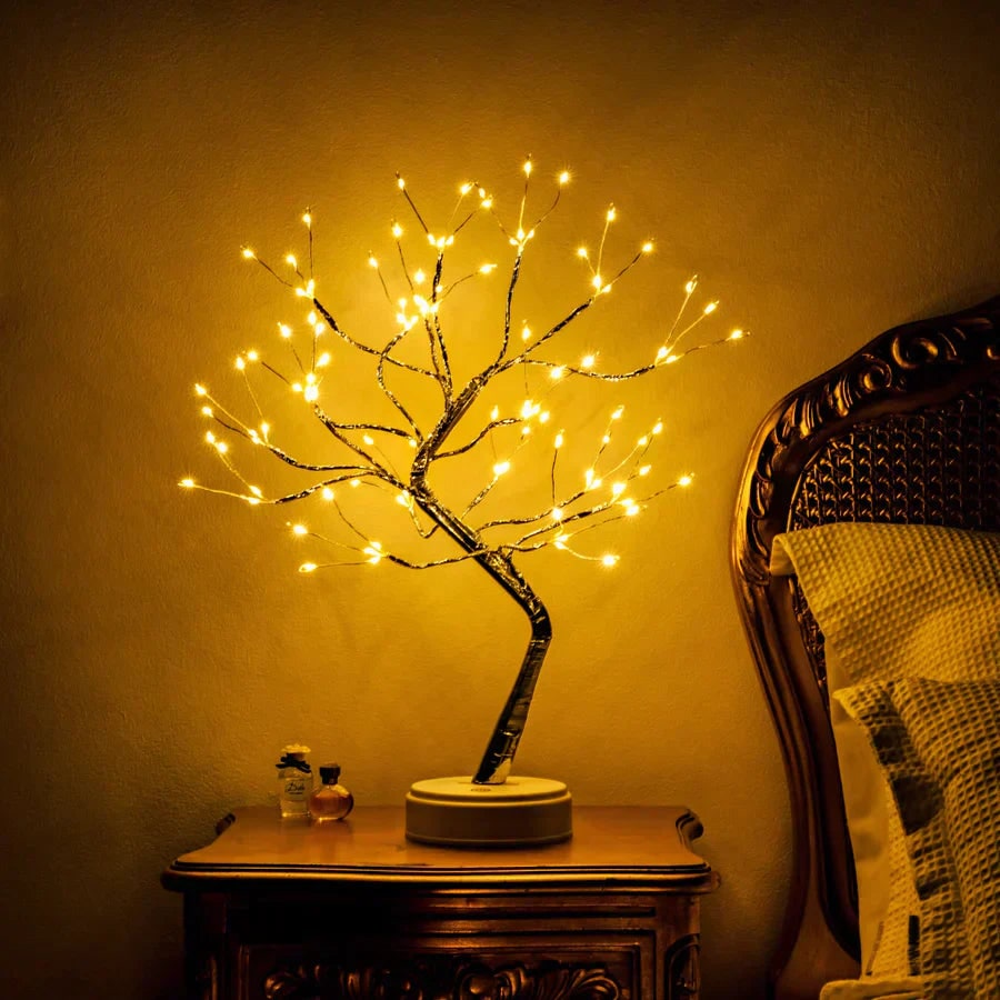 Desk Lamp Bonsai Tree with Flexible Branches and Warm White LED Lights Mid Century Modern - Image 2