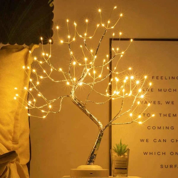 Desk Lamp Bonsai Tree with Flexible Branches and Warm White LED Lights Mid Century Modern - Image 3