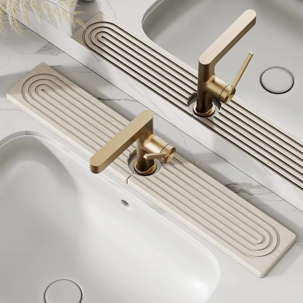 Diatomaceous Earth Faucet Splash Guard Mat with Quick-Drying Absorbent Surface - Image 1