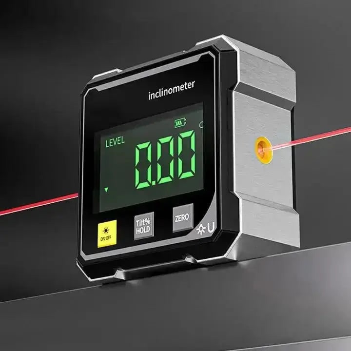 Digital Angle Finder and Level with Measuring Laser Line and Magnetic Base Miter Saw - Image 1