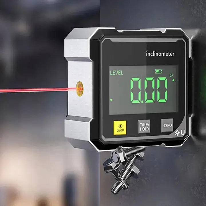 Digital Angle Finder and Level with Measuring Laser Line and Magnetic Base Miter Saw - Image 2