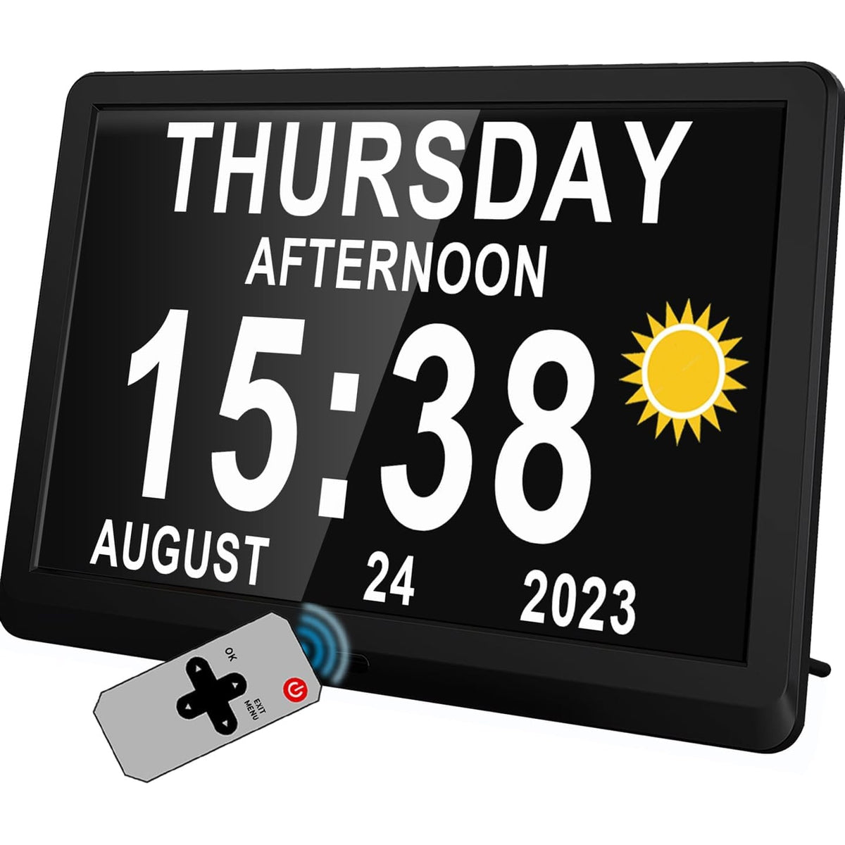 Digital Clock with Seconds and Large 11.5-Inch Display for Seniors with Calendar Day and Date - Image 1