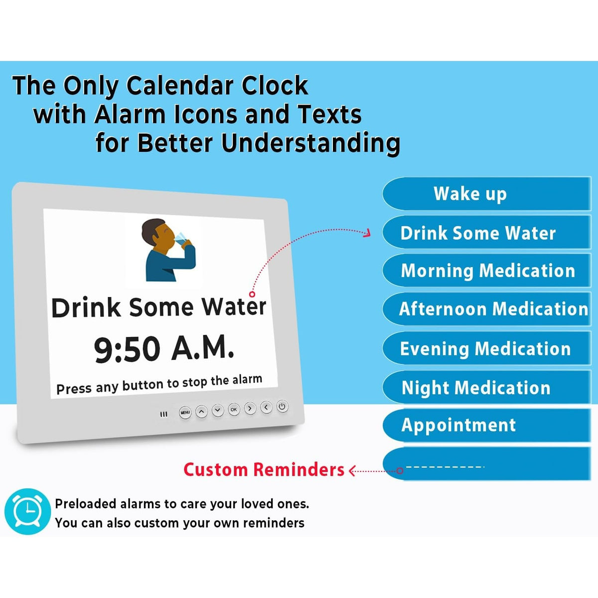Digital Clock with Seconds and Large 11.5-Inch Display for Seniors with Calendar Day and Date - Image 10