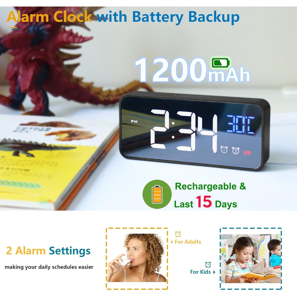 Digital Clock with Seconds and Large 11.5-Inch Display for Seniors with Calendar Day and Date - Image 13