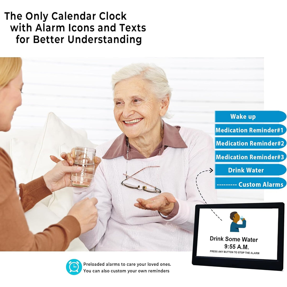 Digital Clock with Seconds and Large 11.5-Inch Display for Seniors with Calendar Day and Date - Image 5
