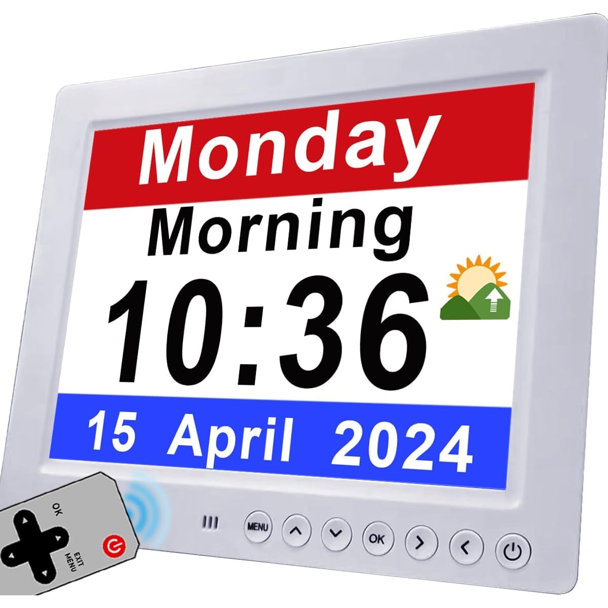 Digital Clock with Seconds and Large 11.5-Inch Display for Seniors with Calendar Day and Date - Image 7