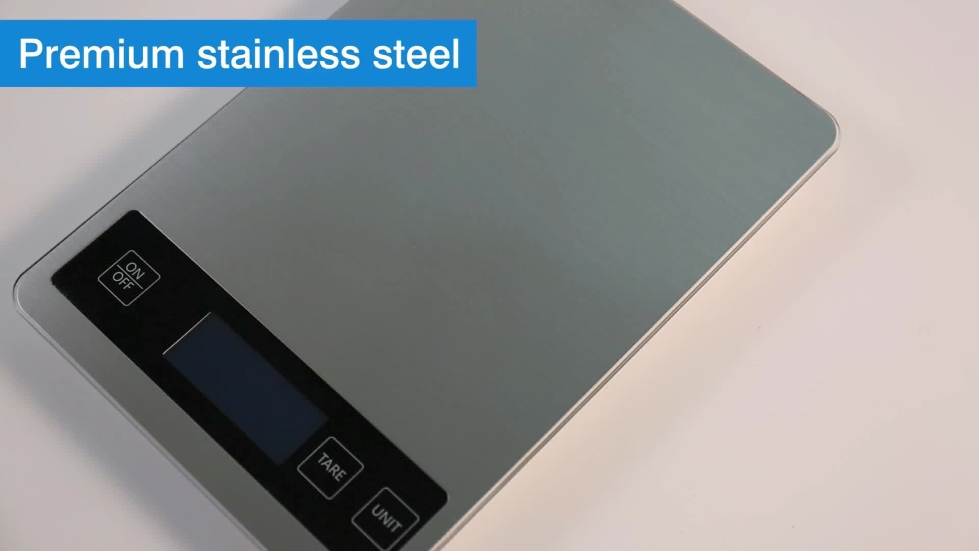 Digital Food Scale Kitchen Electronic Stainless Steel Waterproof USB Rechargeable - Image 9