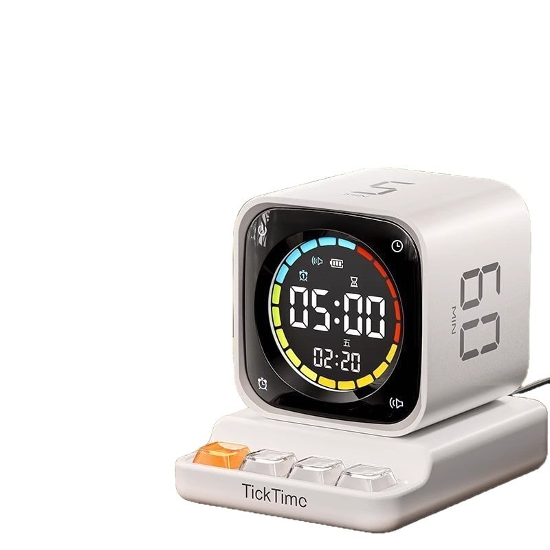 Digital Gravity Flip Cube Timer with LED Display and Charging Dock With Seconds - Image 6