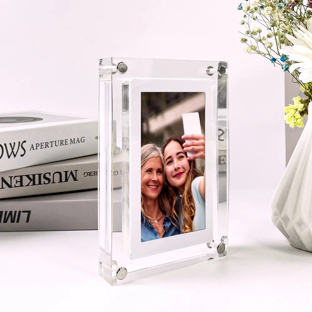 Digital Photo Picture Frame with Smart Display Acrylic Block and Ips Screen Electronic - Image 3