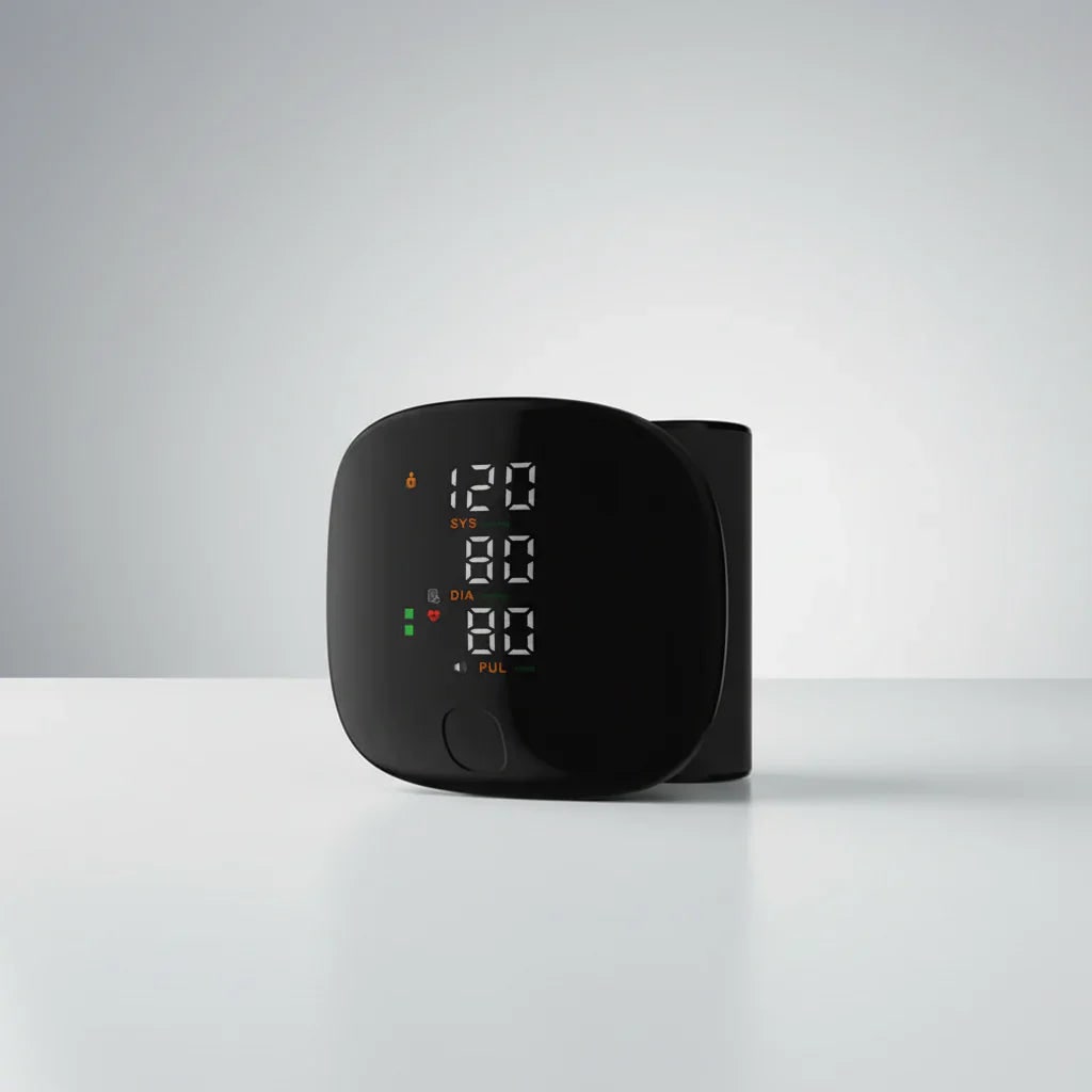 Digital Wrist Blood Pressure Cuff with Color LED Display and Voice Broadcast - Image 2