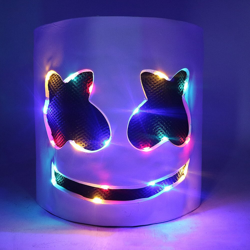 Dj Costume with LED Mask and Light-Up Chest Graphic for Kids''' Disc Jockey - Image 4