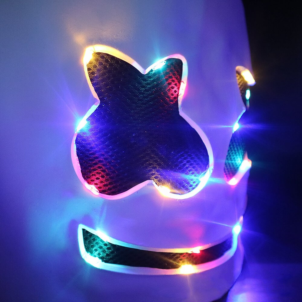 Dj Costume with LED Mask and Light-Up Chest Graphic for Kids''' Disc Jockey - Image 5