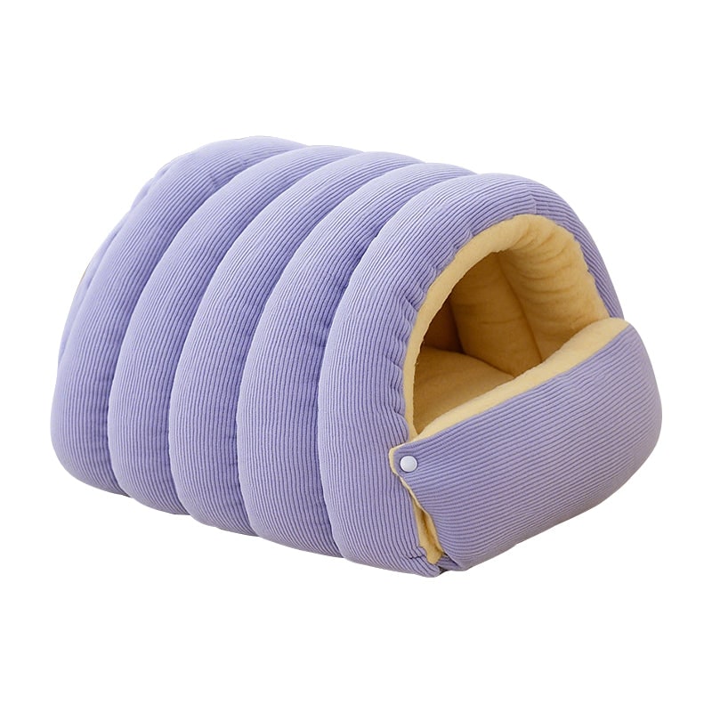 Dog Bed with Self Warming Cat Cave Design Plush Fleece Hooded Pet Window - Image 16