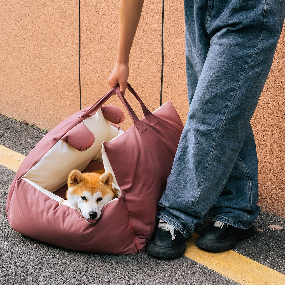 Dog Car Seat with Fold-Down Sides Safety Leash and Removable Cushions - Image 11