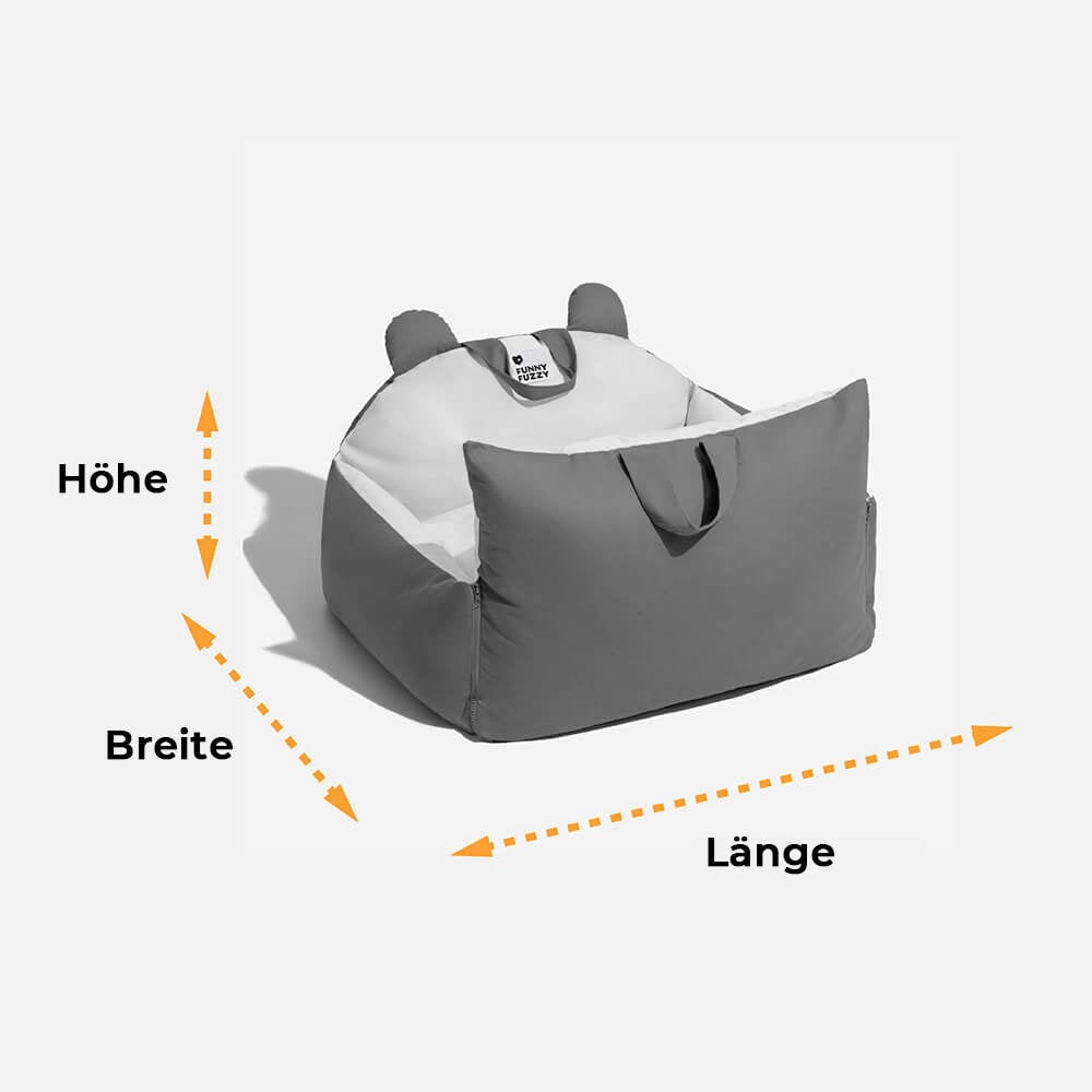 Dog Car Seat with Fold-Down Sides Safety Leash and Removable Cushions - Image 13