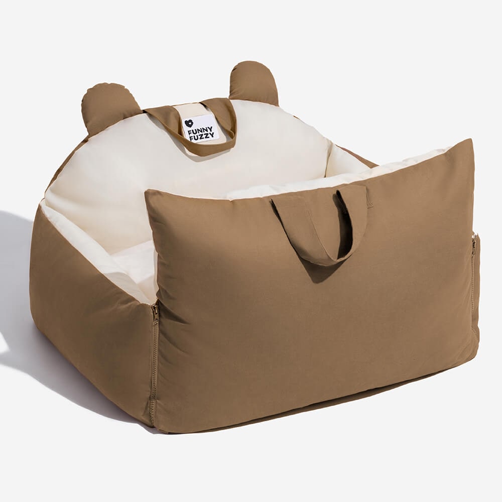 Dog Car Seat with Fold-Down Sides Safety Leash and Removable Cushions - Image 16