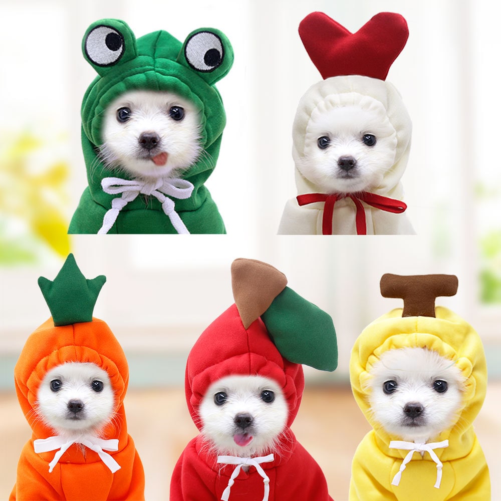 Dog Clothes Hoodie with Fleece and Novelty Hood Designs for Small Sweaters - Image 11