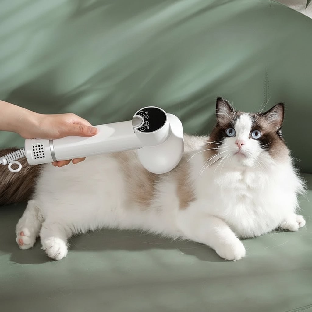Dog Hair Dryer with Slicker Brush and Digital Temperature Control And Diffuser - Image 2