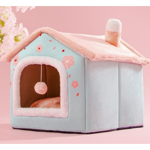 Dog House Bed and Cave with Removable Cushion Enclosed Indoor with Plush Sherpa Fleece Human - Image 15