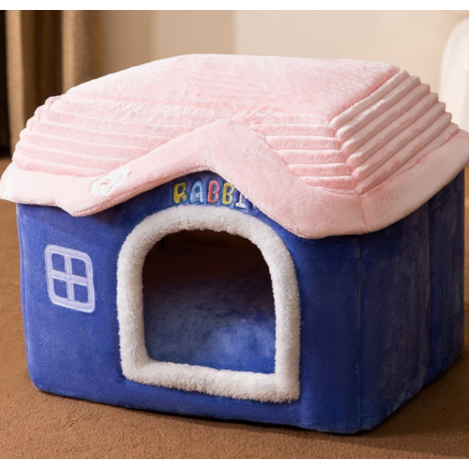 Dog House Bed and Cave with Removable Cushion Enclosed Indoor with Plush Sherpa Fleece Human - Image 28