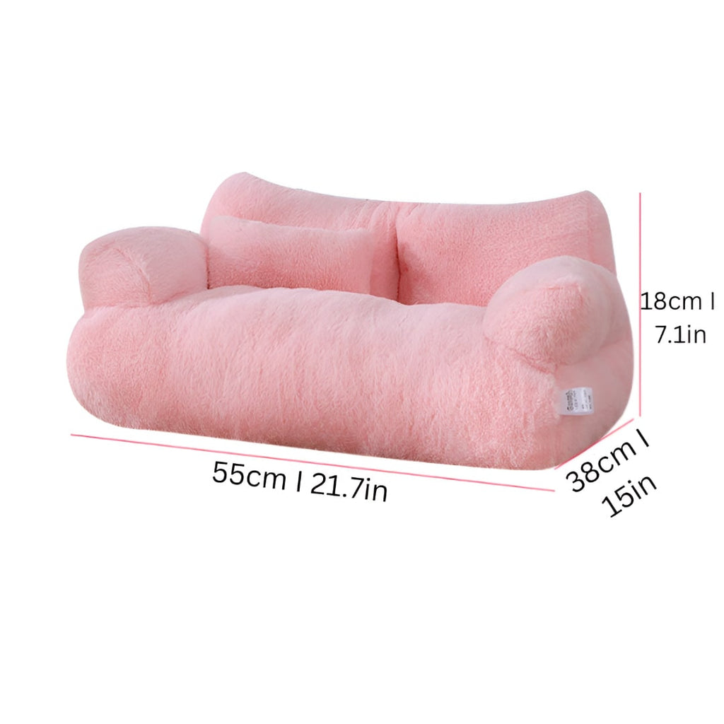 Dog Sofa Bed Pet Plush Miniature Couch Pillow Cats - Image 5