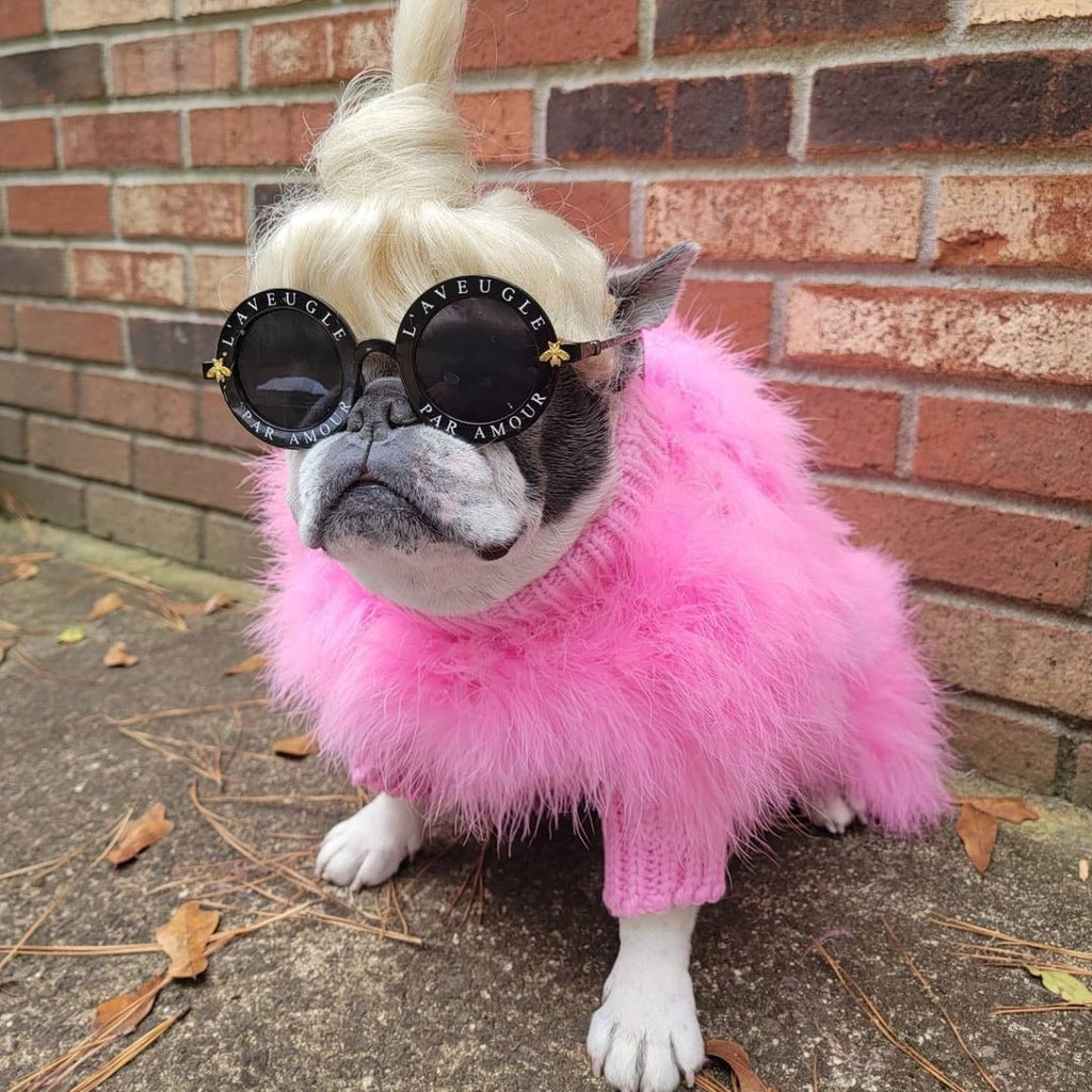 Dog Sweater with Ribbed Turtleneck and Fluffy Faux Fur for Small to Big - Image 3