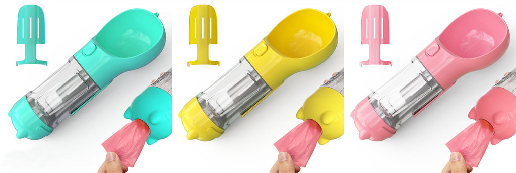 Dog Water Bottle Dispenser with Portable Bowl and Waste Bag Storage for Outdoor Travel - Image 13