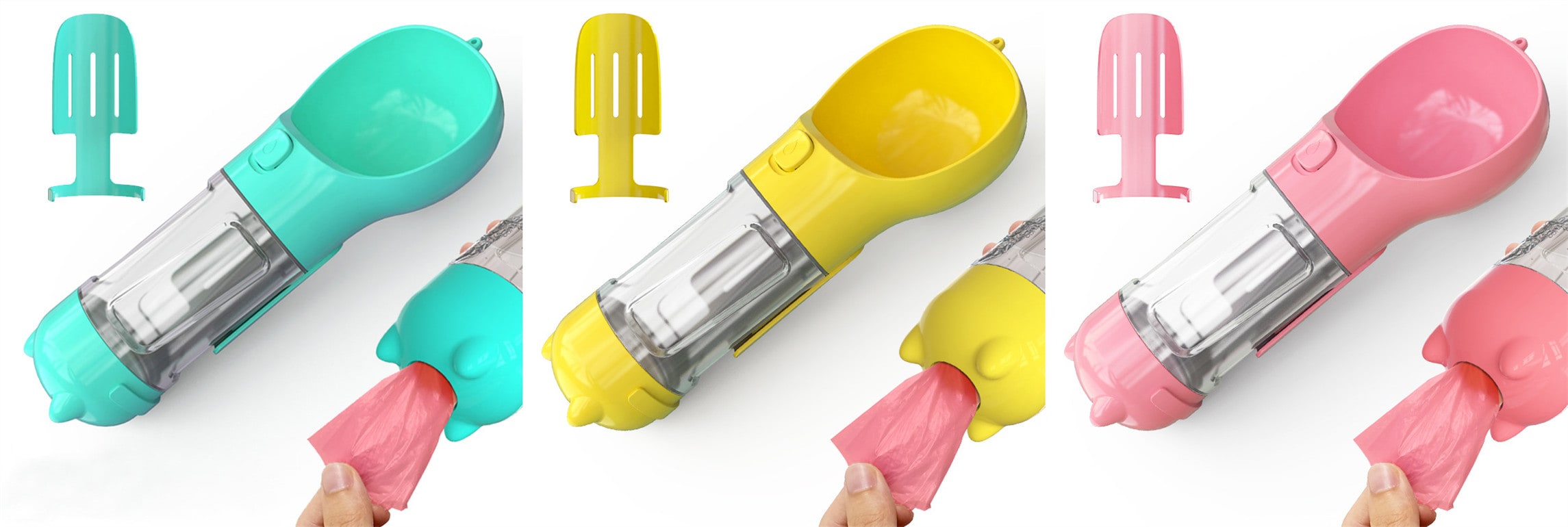 Dog Water Bottle Dispenser with Portable Bowl and Waste Bag Storage for Outdoor Travel - Image 13
