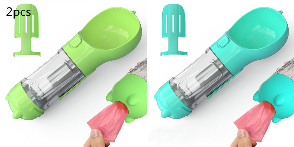 Dog Water Bottle Dispenser with Portable Bowl and Waste Bag Storage for Outdoor Travel - Image 14