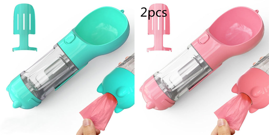 Dog Water Bottle Dispenser with Portable Bowl and Waste Bag Storage for Outdoor Travel - Image 17