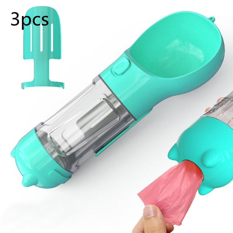Dog Water Bottle Dispenser with Portable Bowl and Waste Bag Storage for Outdoor Travel - Image 18