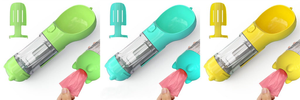 Dog Water Bottle Dispenser with Portable Bowl and Waste Bag Storage for Outdoor Travel - Image 20